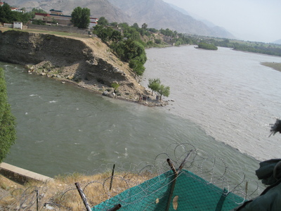 Convergence of Pech and Asmar rivers at Asad Abad